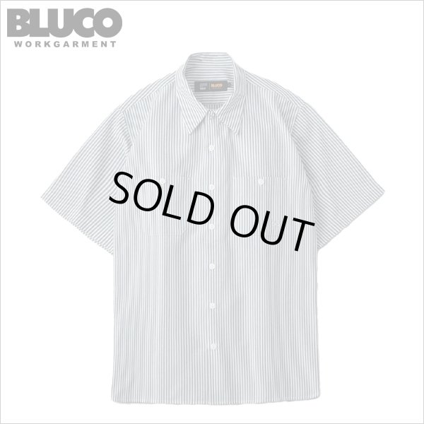 画像1: 【送料無料】BLUCO ブルコ スタンダードワークシャツ S/S -Stripe- IVORY (1)