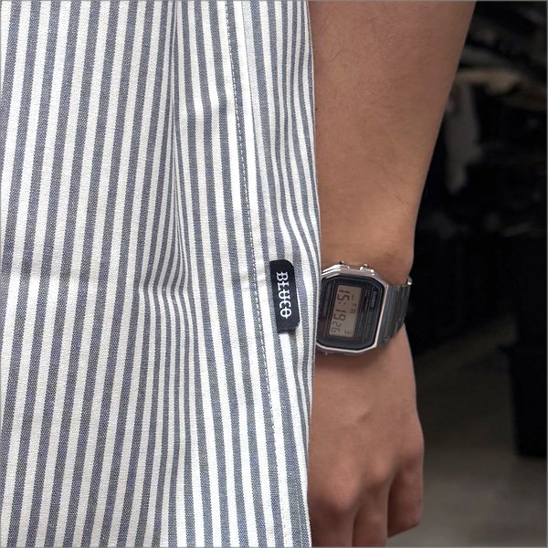 画像4: 【送料無料】BLUCO ブルコ スタンダードワークシャツ S/S -Stripe- IVORY (4)