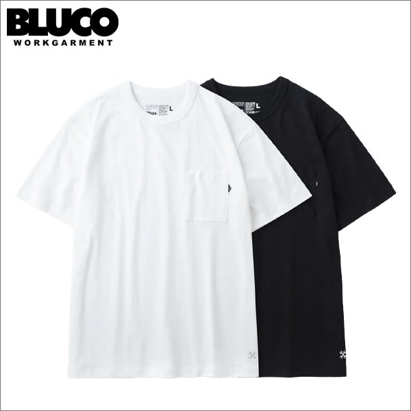 画像1: BLUCO ブルコ 2-PACK ポケットTシャツ BLACK/WHITE (1)