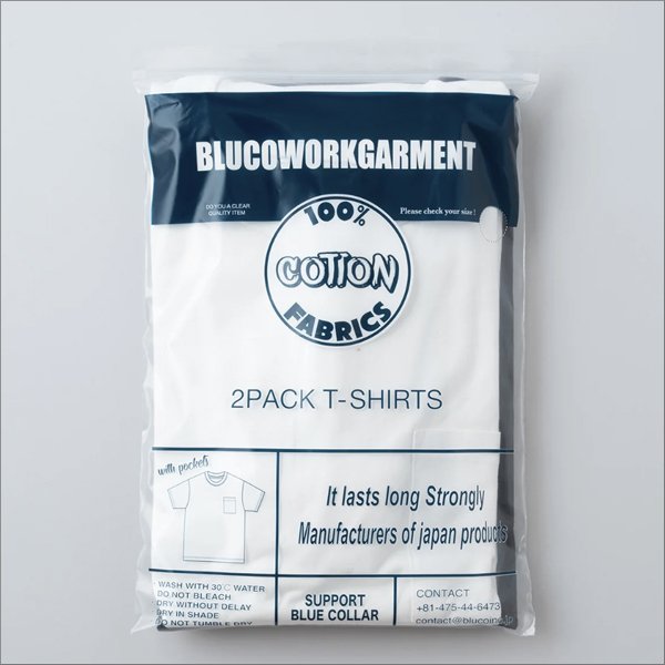 画像4: BLUCO ブルコ 2-PACK ポケットTシャツ BLACK/WHITE (4)