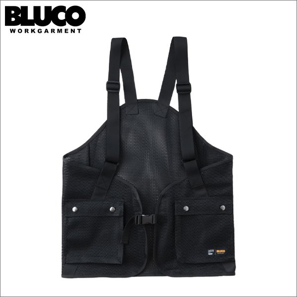 画像1: 【送料無料】BLUCO ブルコ ユーティリティーメッシュベスト BLACK (1)