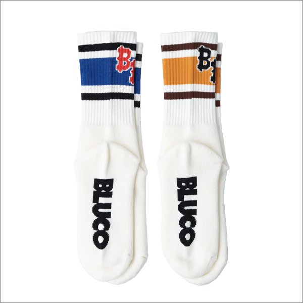 画像3: BLUCO ブルコ 2-PACK ソックス -BLC- WHITE/BLUE・WHITE/YELLOW  (3)