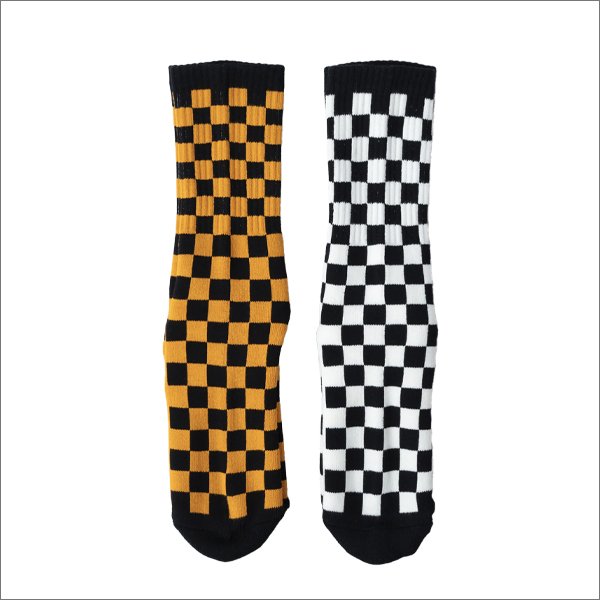 画像2: BLUCO ブルコ 2-PACK ソックス -CHECKER- WHITE/BLACK・MUSTARD/BLACK (2)