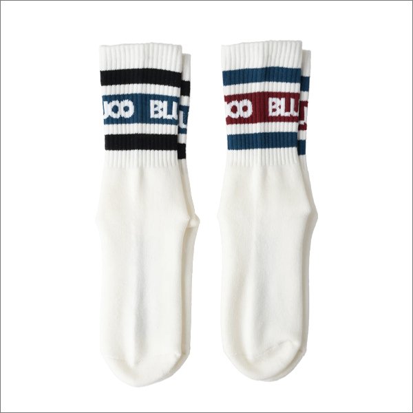 画像2: BLUCO ブルコ 2-PACK ソックス -LINE- WHITE/NAVY・WHITE/BURGUNDY (2)