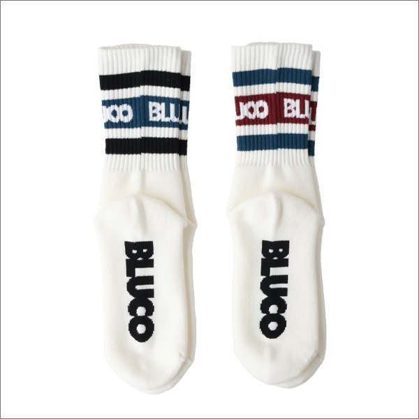 画像3: BLUCO ブルコ 2-PACK ソックス -LINE- WHITE/NAVY・WHITE/BURGUNDY (3)