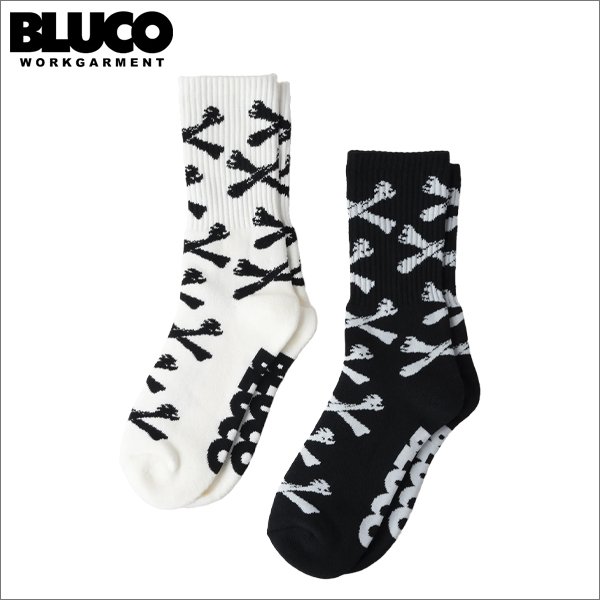 画像1: BLUCO ブルコ 2-PACK ソックス -BONE- BLACK・WHITE (1)