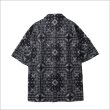 画像2: 【送料無料】BLUCO ブルコ オープンカラーシャツ -BANDANA- BLACK (2)