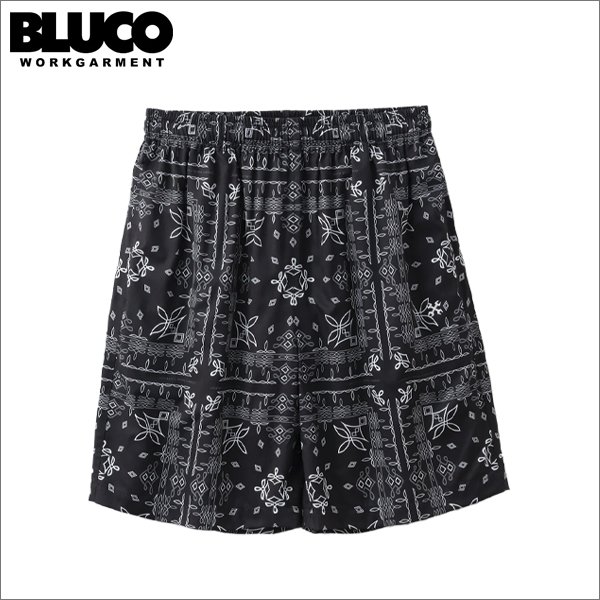 画像1: 【送料無料】BLUCO ブルコ イージーショーツ -BANDANA- BLACK (1)