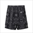 画像2: 【送料無料】BLUCO ブルコ イージーショーツ -BANDANA- BLACK (2)
