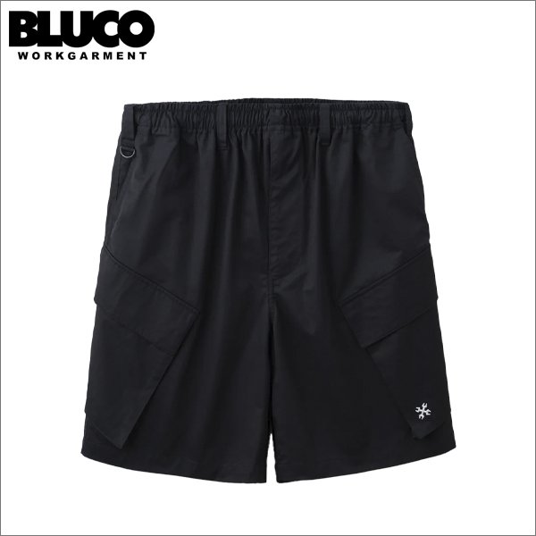 画像1: 【送料無料】BLUCO ブルコ スラントカーゴショーツ BLACK (1)