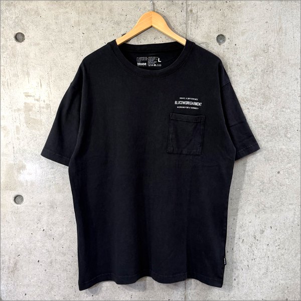画像2: BLUCO ブルコ ピグメントポケットTシャツ BLACK (2)