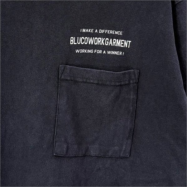 画像5: BLUCO ブルコ ピグメントポケットTシャツ BLACK (5)