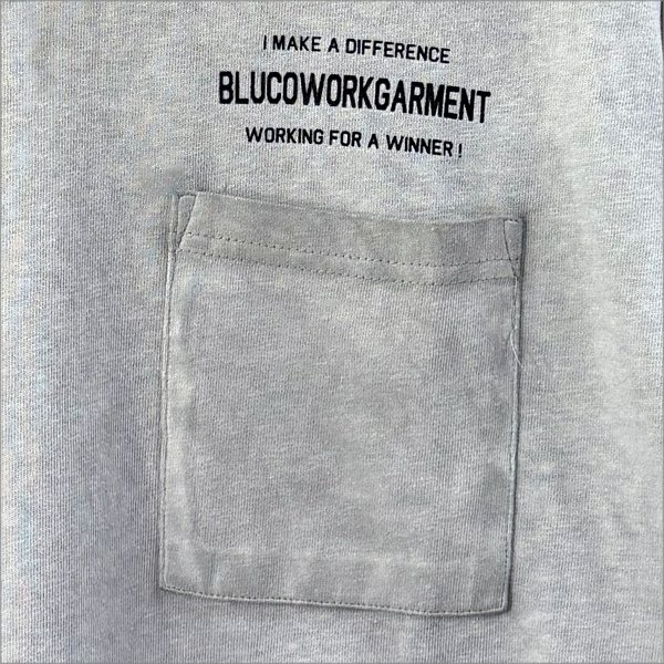 画像5: BLUCO ブルコ ピグメントポケットTシャツ GRAY (5)