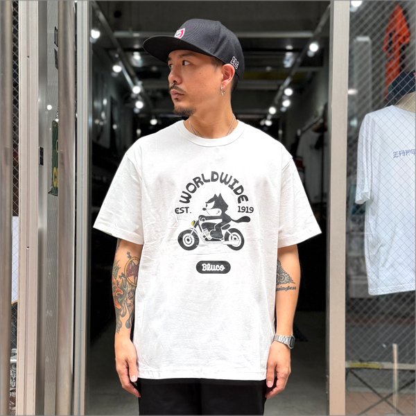 画像3: BLUCO×FELIX プリントTシャツ World Wide WHITE (3)