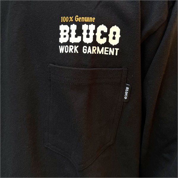 画像4: BLUCO ブルコ ポケット L/S TEE -BOLT- BLACK (4)