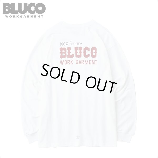 画像1: BLUCO ブルコ ポケット L/S TEE -BOLT- WHITE (1)