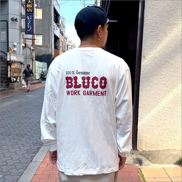 画像3: BLUCO ブルコ ポケット L/S TEE -BOLT- WHITE (3)