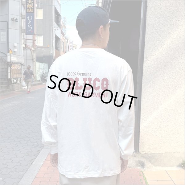 画像3: BLUCO ブルコ ポケット L/S TEE -BOLT- WHITE (3)