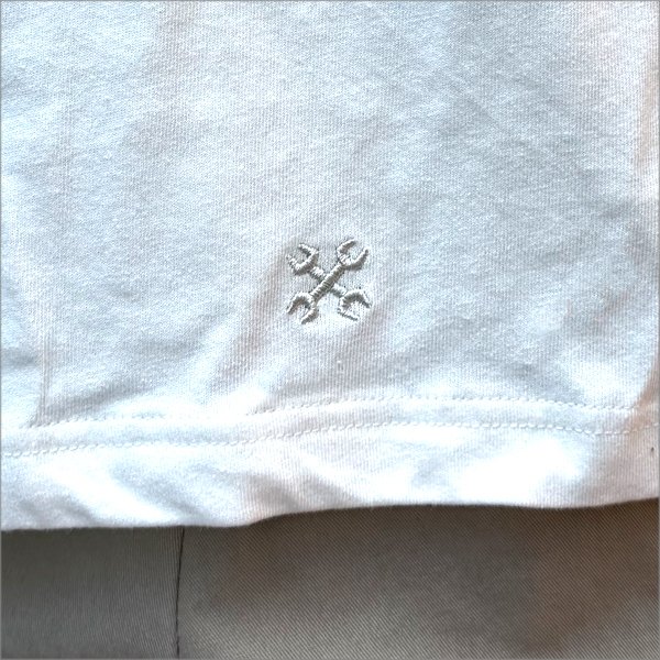 画像5: BLUCO ブルコ ポケット L/S TEE -BOLT- WHITE (5)