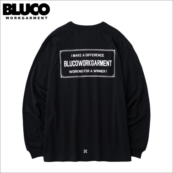 画像1: BLUCO ブルコ ポケット L/S TEE -TICKET- BLACK (1)