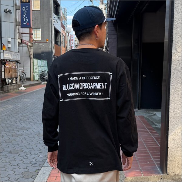 画像3: BLUCO ブルコ ポケット L/S TEE -TICKET- BLACK (3)