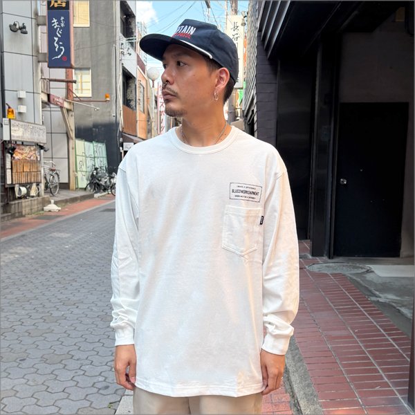 画像2: BLUCO ブルコ ポケット L/S TEE -TICKET- WHITE (2)