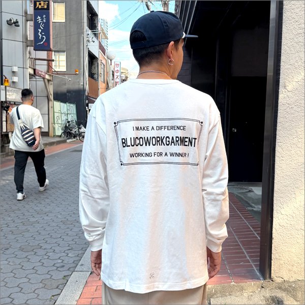 画像3: BLUCO ブルコ ポケット L/S TEE -TICKET- WHITE (3)