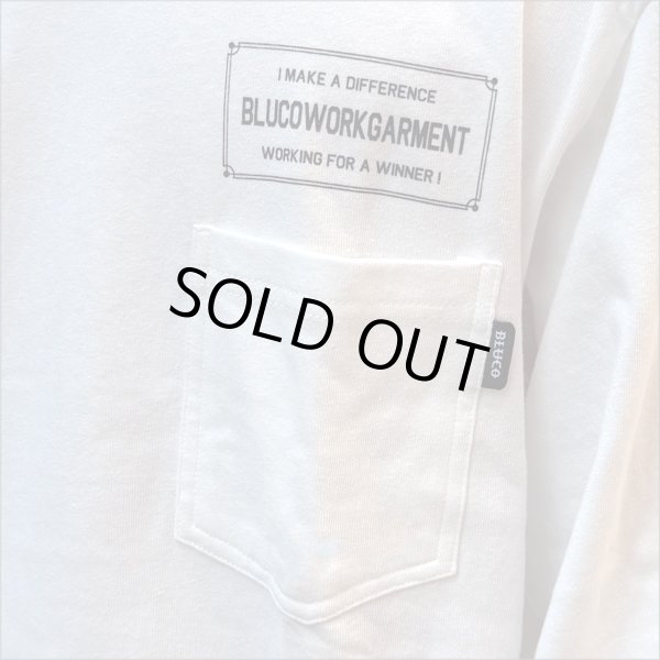 画像4: BLUCO ブルコ ポケット L/S TEE -TICKET- WHITE (4)