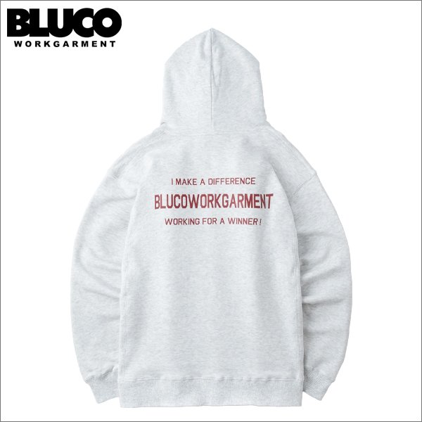画像1: 【送料無料】BLUCO ブルコ スウェットフーディー -TICKET- ASH (1)