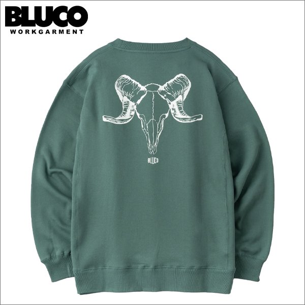 画像1: 【送料無料】スウェットシャツ -BONES- GREEN (1)