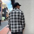 画像3: 【送料無料】BLUCO ブルコ プリントフランネルチェックシャツ -OMBRE- BLACK (3)