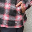 画像5: 【送料無料】BLUCO ブルコ プリントフランネルチェックシャツ -OMBRE- RED (5)