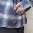画像5: 【送料無料】BLUCO ブルコ プリントフランネルチェックシャツ -OMBRE- NAVY (5)