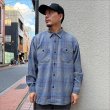 画像2: 【送料無料】BLUCO ブルコ ヘビーフランネルチェックシャツ -BUFFALO- GRAY (2)