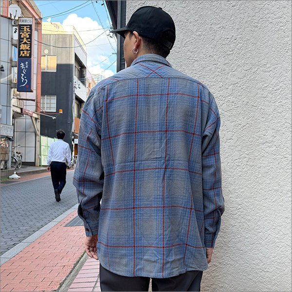 画像3: 【送料無料】BLUCO ブルコ ヘビーフランネルチェックシャツ -BUFFALO- GRAY (3)