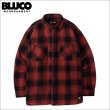 画像1: 【送料無料】BLUCO ブルコ ヘビーフランネルチェックシャツ -BUFFALO- RED (1)