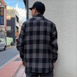 画像3: 【送料無料】BLUCO ブルコ ヘビーフランネルチェックシャツ -BLOCK- BLACK (3)