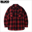 画像1: 【送料無料】BLUCO ブルコ ヘビーフランネルチェックシャツ -BLOCK- RED (1)