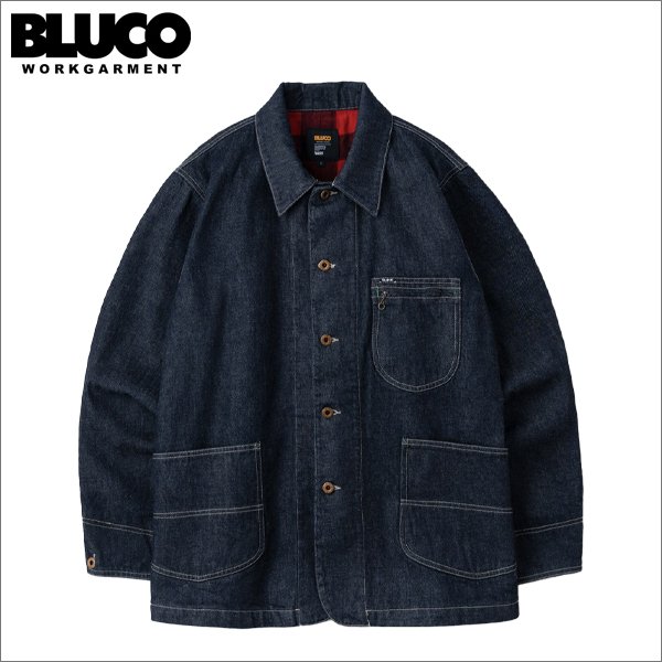 画像1: 【送料無料】BLUCO ブルコ ジャパンデニム ライニングカバーオール INDIGO ONE WASH (1)