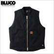 画像1: 【送料無料】BLUCO ブルコ リブカラー ダックベスト BLACK (1)