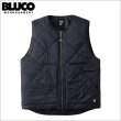 画像1: 【送料無料】BLUCO ブルコ ナイロンリップ キルティングベスト BLACK (1)
