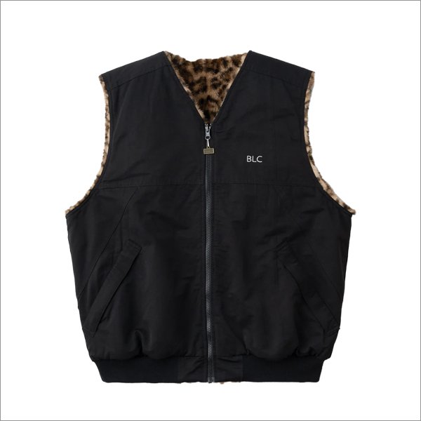 画像2: 【送料無料】BLUCO ブルコ リバーシブルファーベスト LEOPARD/BLACK (2)