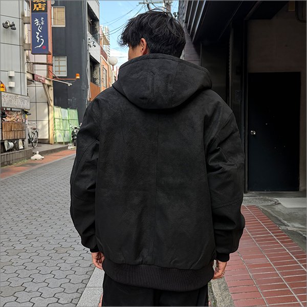 画像3: 【送料無料】BLUCO×PANTYDROPPER  シンセティックレザー アクティブジャケット BLACK (3)