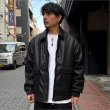 画像2: 【送料無料】BLUCO ブルコ シンセティックレザー ボンバージャケット BLACK (2)