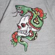 画像4:  【20%OFF】CharlieB チャーリービー Skull & Snake Tシャツ GRAY (4)