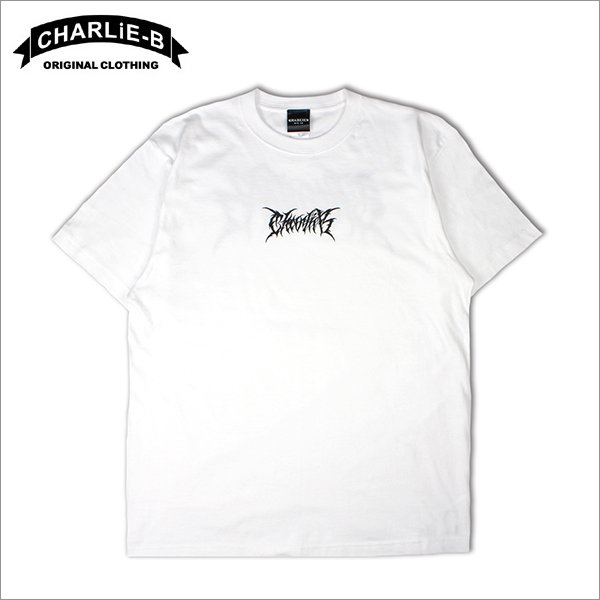 画像1: CharlieB チャーリービー DM Logo Tシャツ WHITE (1)