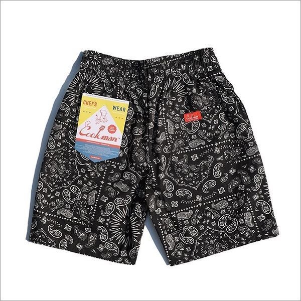 画像2: COOKMAN クックマン Chef ショーツ PAISLEY BLACK (2)