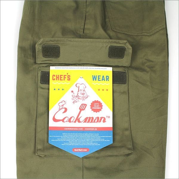 画像4: 【送料無料】COOKMAN クックマン Chef カーゴパンツ KHAKI (4)