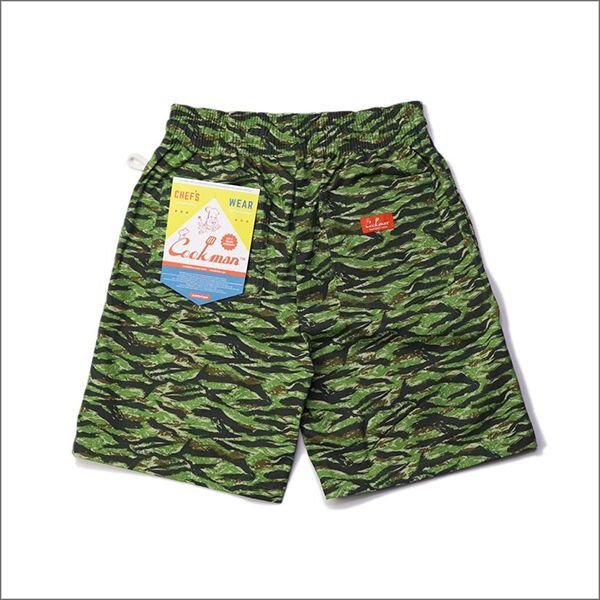 画像2: COOKMAN クックマン Chef ショーツ Ripstop Tiger Camo GREEN (2)