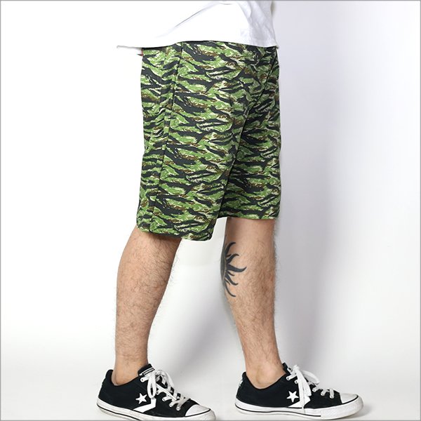 画像3: COOKMAN クックマン Chef ショーツ Ripstop Tiger Camo GREEN (3)